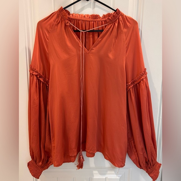 SHEIN VCAY Viscose Balloon Sleeve Top - Picture 1 of 9